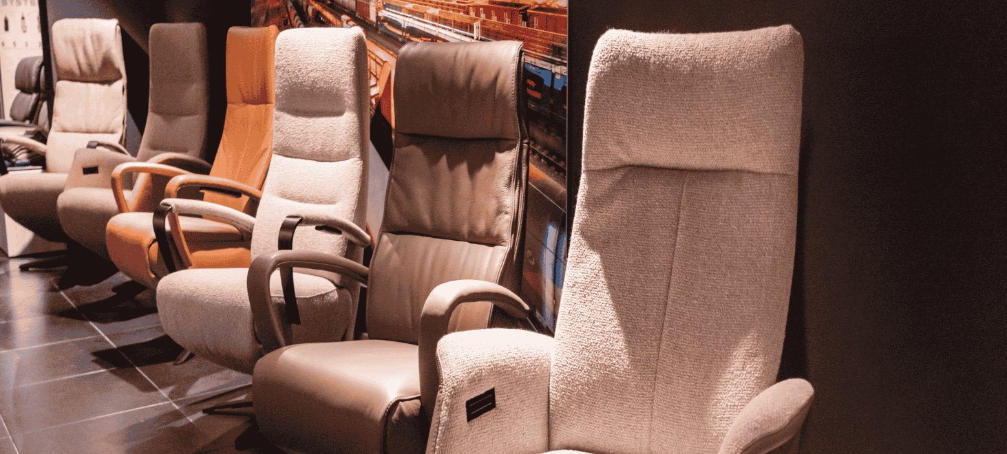 Meer dan 60 relaxfauteuils in de showrooom